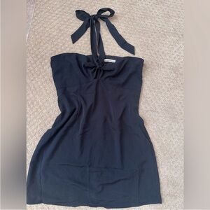 Abercrombie Black Halter Dress Size Large Tall